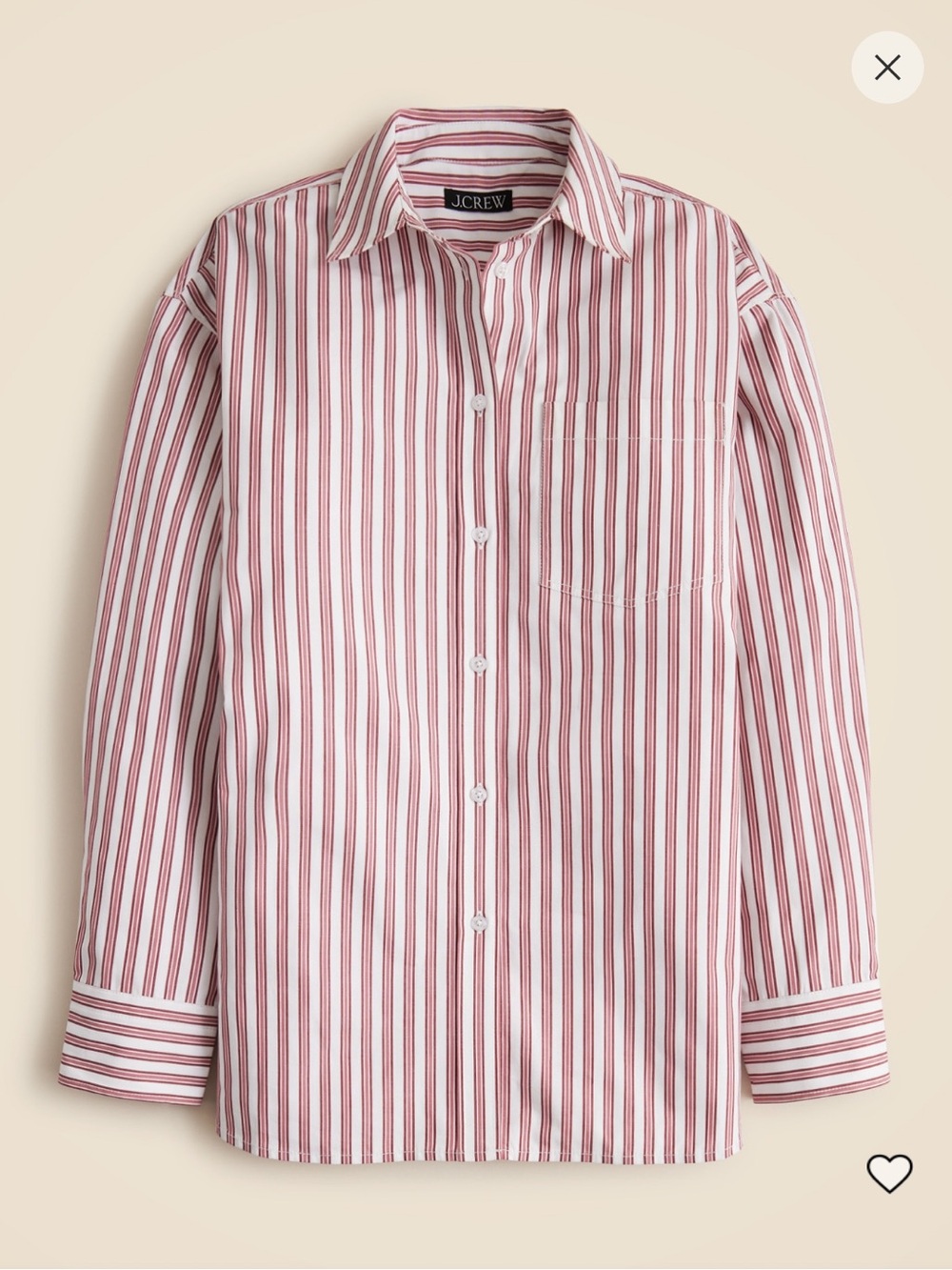 Étienne oversized shirt in striped cotton poplin